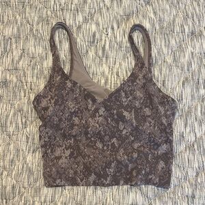 lululemon athletica Mauve Camo Print Tank Crop Top